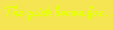 Image with Font Color E7FF0D and Background Color F5E553
